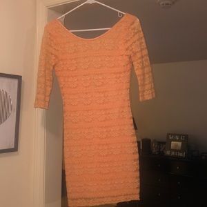 3/4 sleeve body con dress